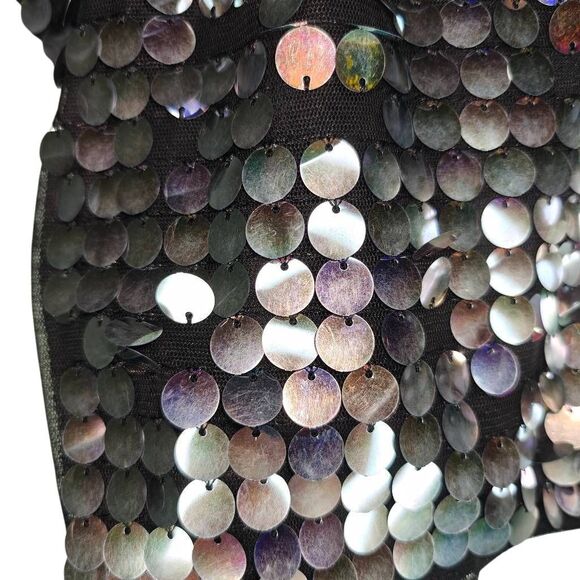 Divided Sequin Crop Top - Picture 4 of 5